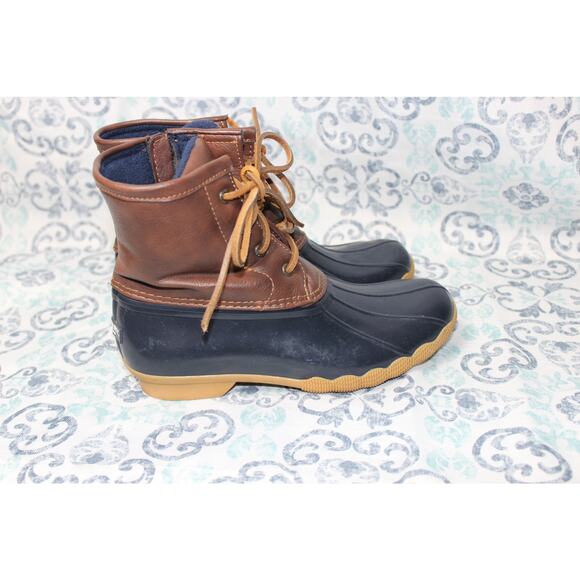 Sperry Girls Saltwater Boot‎ Navy Size 4M - Picture 4 of 8
